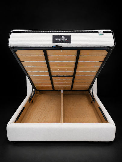 Strom Eco Doppelbett Mit Stoff Beiges Für Matratze 170x190cm
