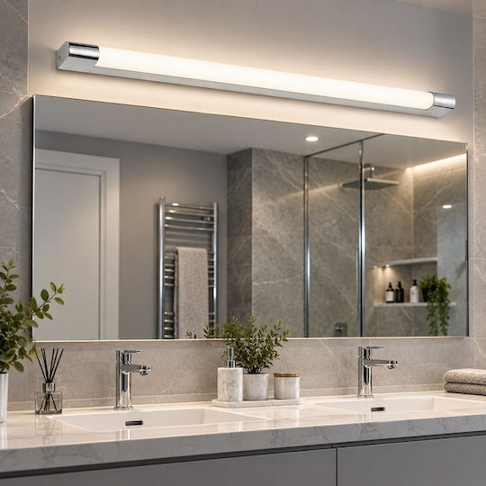 Elmark Lamp Bathroom with Integrated LED and Natural White Light Silver 96.5x40cm