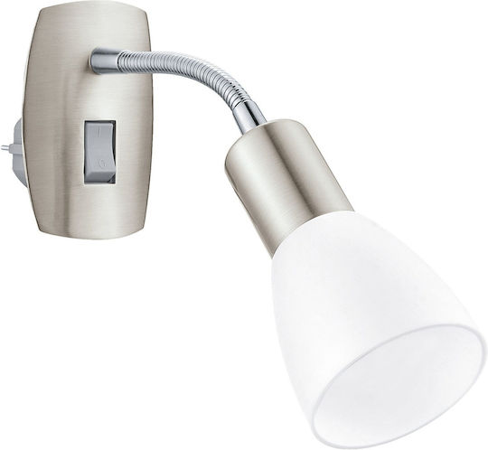 Eglo Modern Wall Lamp with E14 Socket Silver 7x18x18 cm