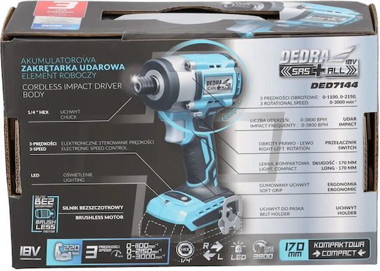 Dedra DED7144 Battery Screwdriver Solo Brushless 18V