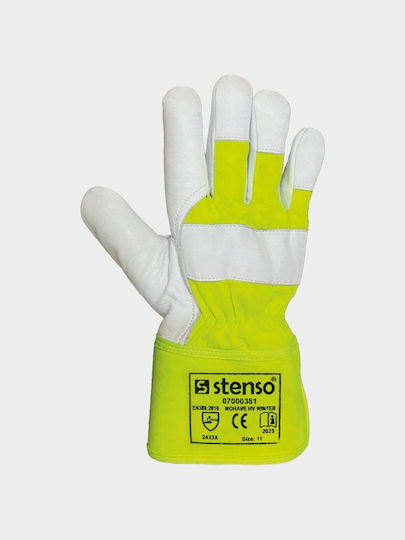 Stenso Stenso Safety Gloves Yellow Leather