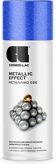 Cosmos Lac Σπρέι Βαφής Metallic Effect με Μεταλλικό Εφέ Μπλε 400ml