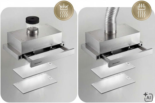 Плъзгащ се аспиратор 60 cm Inox