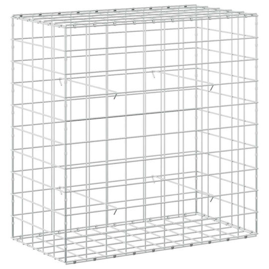 vidaXL Steel Gabion Basket for Garden Fencing 50x100x100 cm Silver