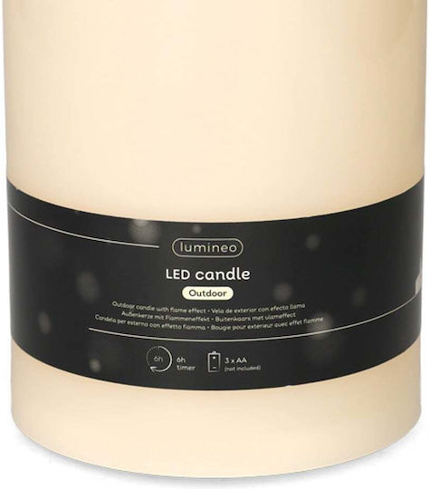 Lumineo Decorative LED Light Warm White Candle 12.5x12.5cm
