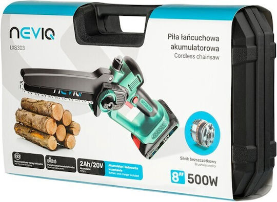 NeviQ Battery Chainsaw 2x2Ah 20V with 20.32cm Blade