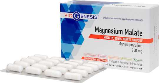 Viogenesis Magnesium & Kalium 750 mg 60 Kapseln mit Geschmack Viogenesis