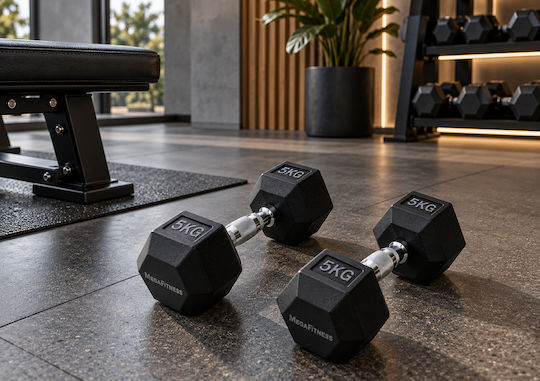 MegaFitness Sechseckige Hantel 1 x 5 kg