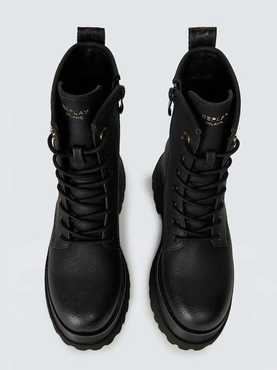 Damenstiefeletten mit Mittelhohem Absatz Schwarz