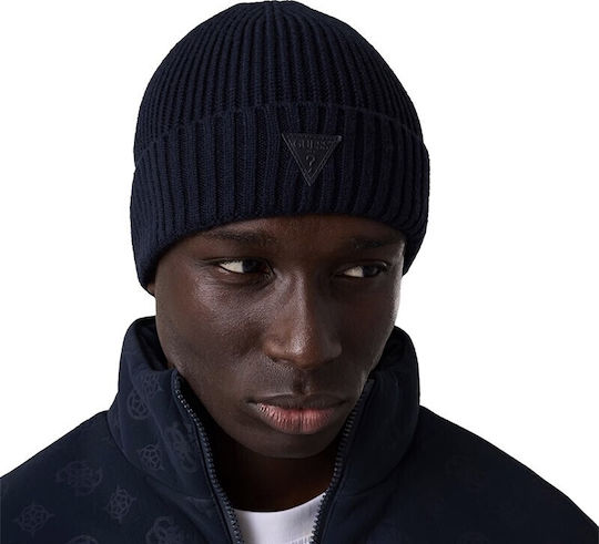 Manny Beanie Men's Knitted Beanie in Navy Blue