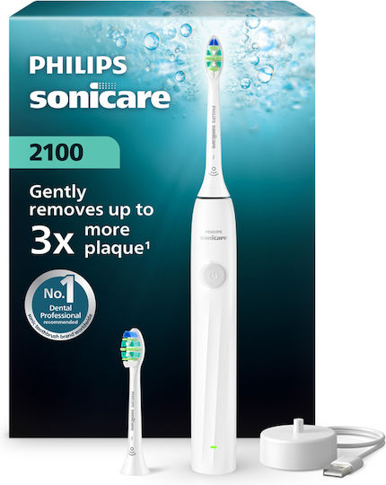 Sonicare 2100 Series Ηλεκτρική Οδοντόβουρτσα με Αισθητήρα Πίεσης Λευκή