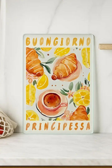 Hermia Placă de Tăiat din Sticlă Multicoloră 20x30cm