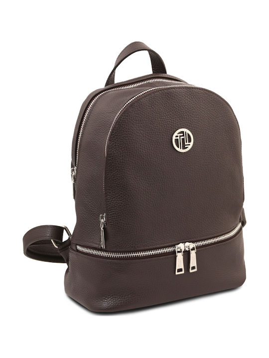 Chocolate Leather Women's Backpack