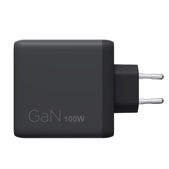 Lenovo Φορτιστής Χωρίς Καλώδιο GaN με 3 Θύρες USB-C 100W Μαύρος (G0A6100BEU)