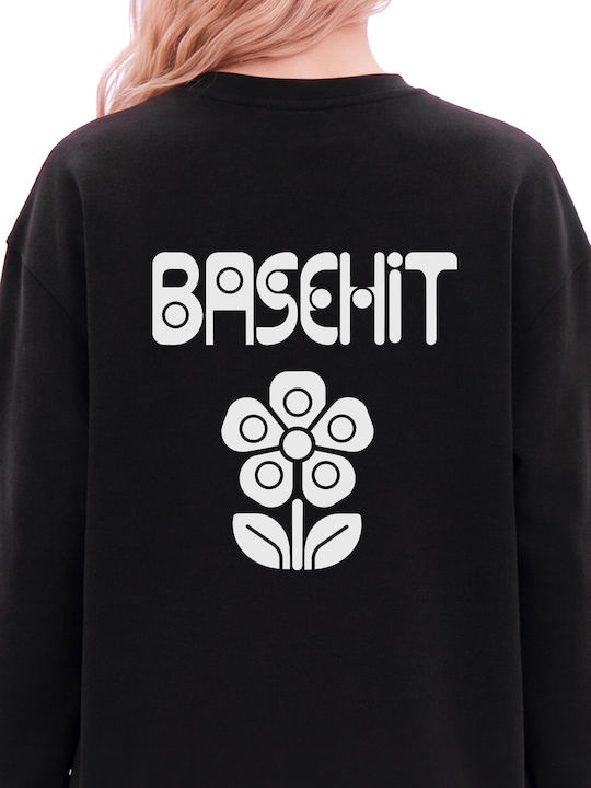 Flower Damen-Sweatshirt Schwarz