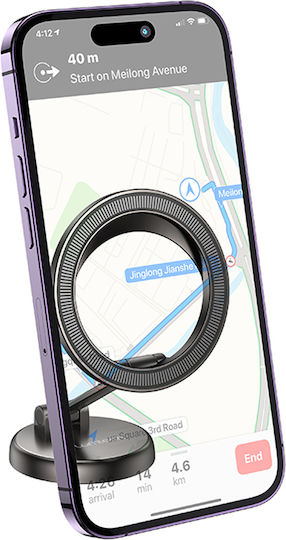 Lamtech Стойка За Телефон За Кола 4.5" - 7" С Магнит Черна