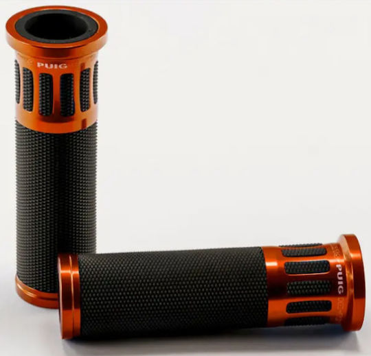 Puig Motorradlenkergriffe HI-TECH RACING in Orange Farbe