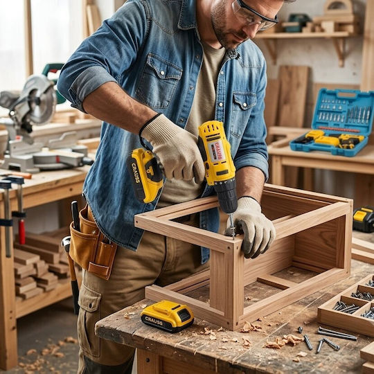 Kraft World TOOLS-027 Cordless Drill Driver 21V 2x2Ah