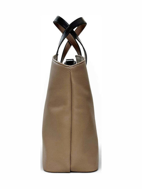 Damen-Schultertasche Triangle Tote Mokka Cigarre