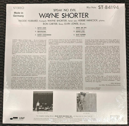 Wayne Shorter Speak No Evil Vinyl