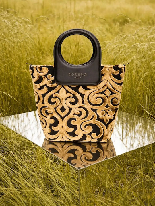 Cassandra Damen-Tote-Tasche Schwarz / Gold