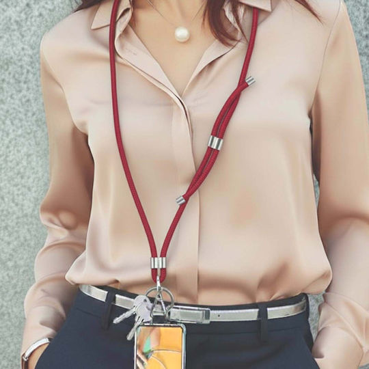 TelForceOne Universal Lanyard Каишка за врата за мобилни телефони Червен