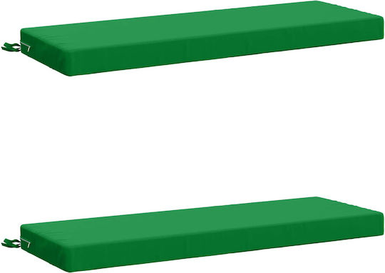 vidaXL Pernă De Bancă De Grădină Soest Verde 2 Bucăți 40x120 Cm