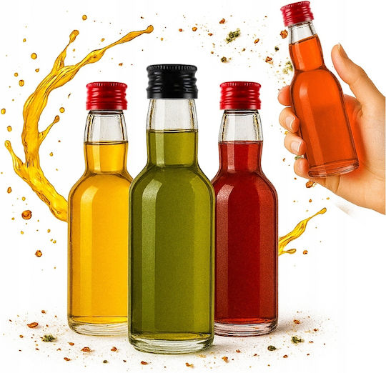 50x Mini-Monopoly-Flasche aus Glas 40 ml Miniaturflasche für Hochzeitsalkohol