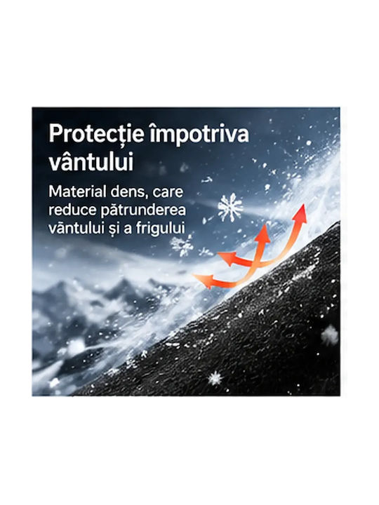 Motowolf Fm4 Cagulă de Iarnă pentru Motocicliști 7a Antibacteriană Integrală Căptușită cu Fleece Rezistentă la Vânt Neagră