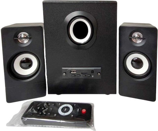 FT-100 Компютърни говорители 2.1 с мощност 11 W, черни