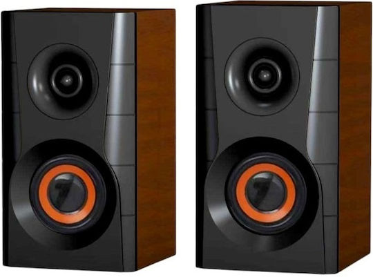 FT-627 Компютърни говорители 2.0 с мощност 6 W Кафяви