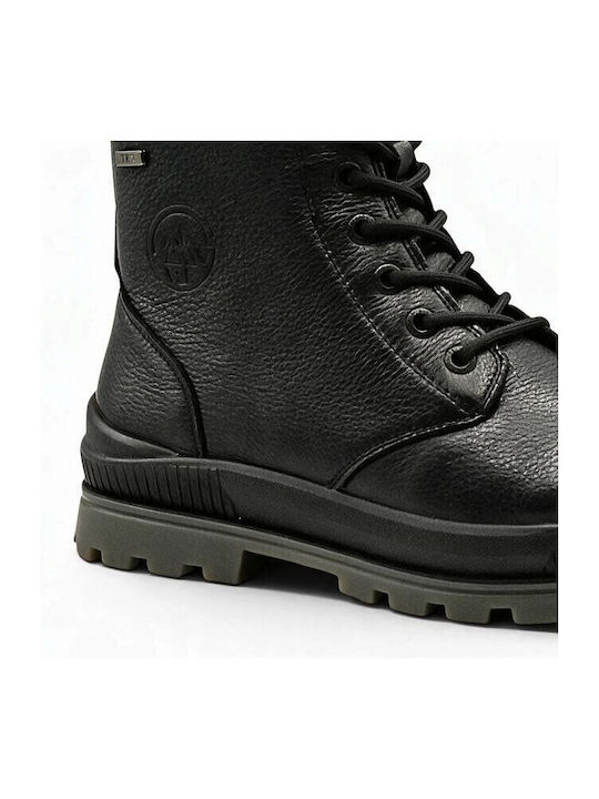 Black Leather Women's Ankle Boots
