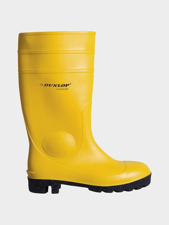 Dunlop Protomastor Cizme de Siguranță Antiderapante Până la Genunchi Galbene S5 cu Certificări A, P, E, FO, SRA, WR