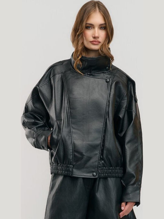 Long Women's Jacket for Spring/Autumn Black