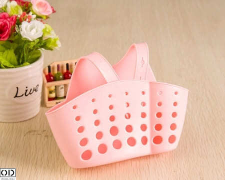 Suport pentru Burete din Plastic Roz 13x17 cm