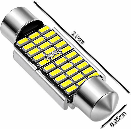 Rchang Becuri Auto și Moto C5W CAN bus LED 6500K Alb Rece 12V 3W 2 buc