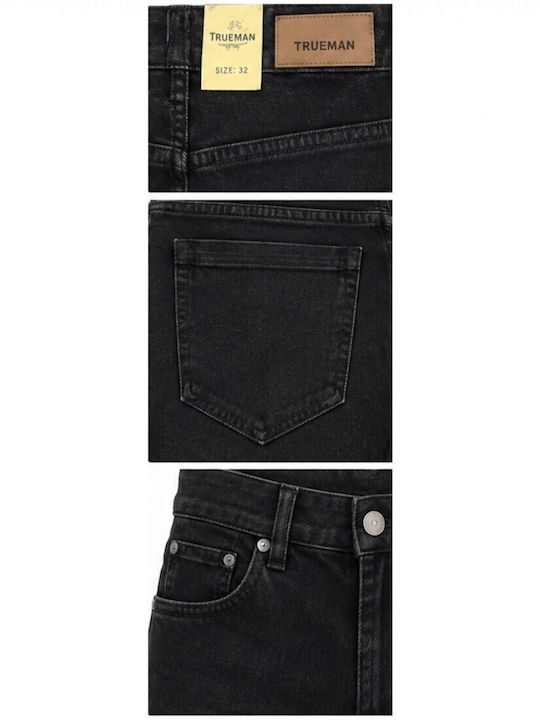 Herren Jeanshose Regular Straight Fit Schwarz