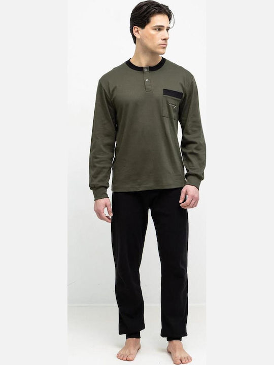 Odyssey Winter Men's Cotton Pyjamas Green