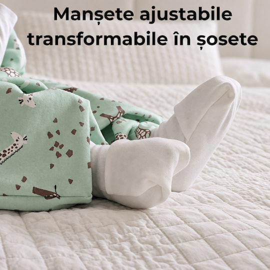 Kidizi Spring Sleeping Bag with Legs 1 Tog Green