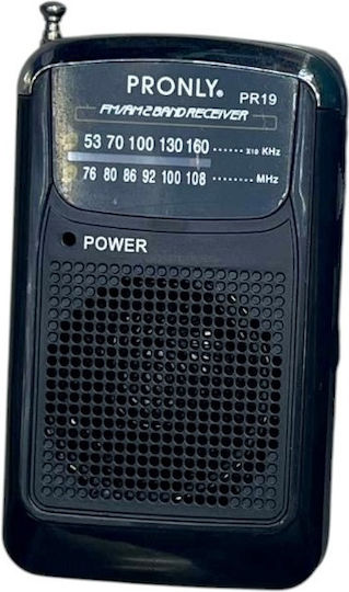 PR-19 Tragbares Batterieradio Schwarz