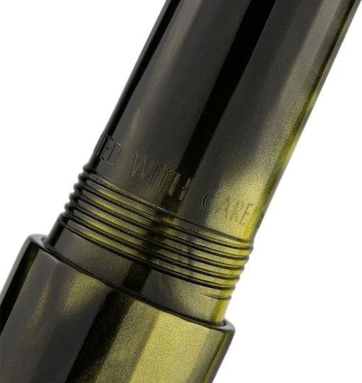 Химикалка с Тънко Писане 6,5 mm Златиста с Бяло Мастило