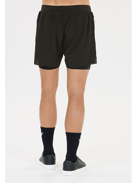 2 в 1 Спортни Мъжки Бермуди Regular Fit Черни
