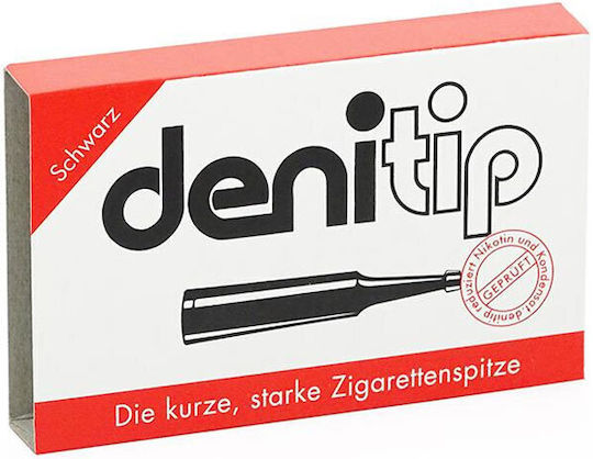 Denicotea Portțigarete 6 mm Negre 6 buc