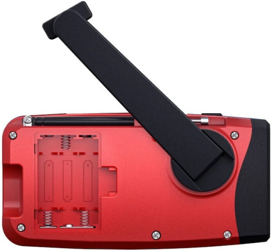 Joc A320 Retro Portable Solar Radio with USB Red