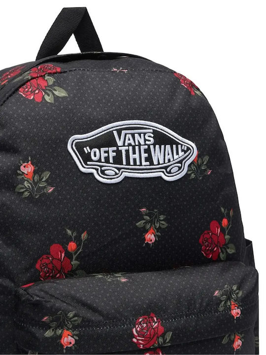 Old Skool Classic Junior High-High School Backpack with Water Bottle Holder Black 22L