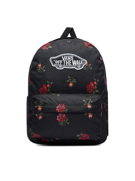 Old Skool Classic Junior High-High School Backpack with Water Bottle Holder Black 22L