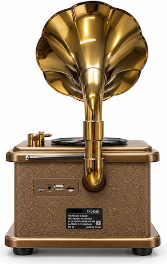 AM Retro Tragbares Wiederaufladbares Radio mit Bluetooth und USB in Braun