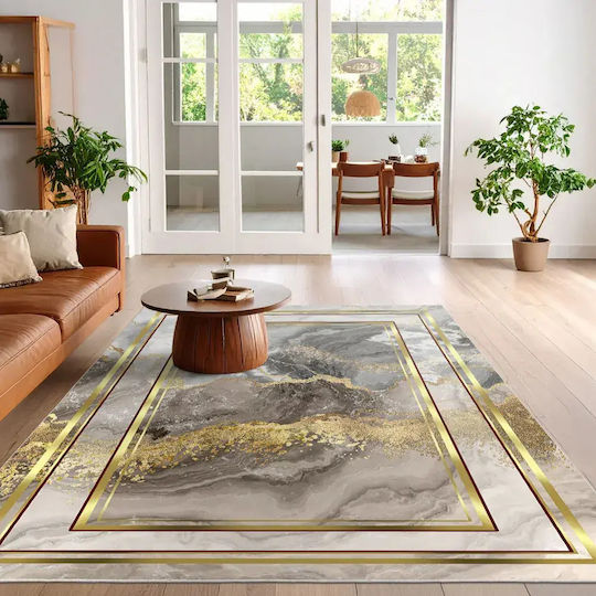 Conceptum Hypnose Conceptum Hypnose Runner Rug Grey-Gold 80x200cm