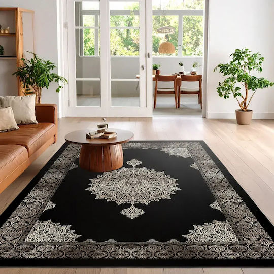 Conceptum Hypnose Eexfab Covor Rectangular Negru-Argintiu 100x200cm