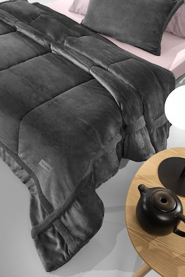 Guy Laroche Κουβερτοπάπλωμα Υπέρδιπλο 220x240εκ. Γκρι Guy Laroche Κουβερτοπάπλωμα Υπέρδιπλο 220x240εκ. Γκρι